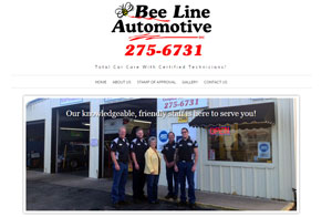 Bee Line Automotive, responsive website design